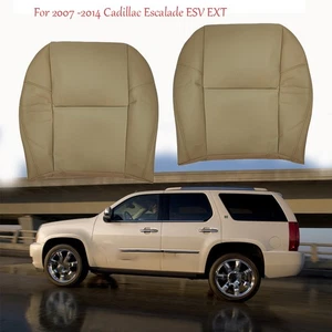 For 2007-2014 Cadillac Escalade Driver Passenger Side Bottom Leather Seat Cover - Picture 1 of 18