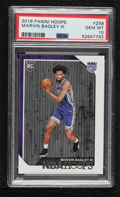 2018-19 Panini NBA Hoops Marvin Bagley III #258 PSA 10 GEM MT Rookie RC - Image 1 of 2