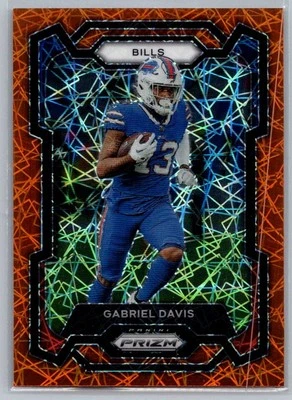 2023 Panini Prizm Orange Ice Gabriel Davis Buffalo Bills #29 - Image 1 of 2