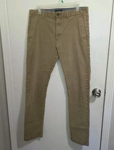 Pantalones chinos ajustados caqui Banana Republic Fulton mezcla de algodón para hombre talla 34x34 - Imagen 1 de 4