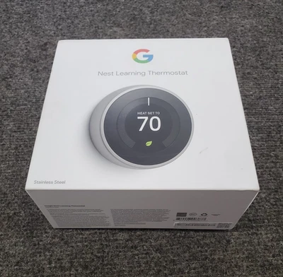 Google Nest T3007ES -3RD GEN Learning Thermostat -New In Box - Image 1 of 4