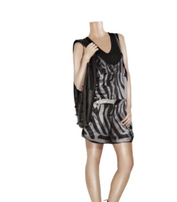alice temperley London Milena Grey Mix Summer Playsuit Size Uk16 Rrp£420 - Image 1 of 4