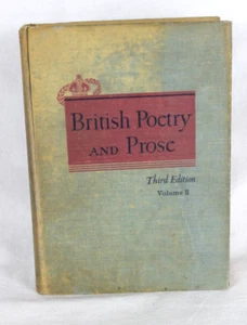 British Poetry and Prose Third Edition Volume II - Hardcover- Vintage 1950- Good - Bild 1 von 6