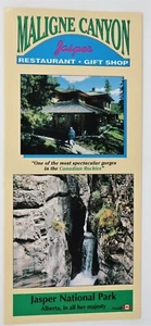 Vtg Brochure Maligne Canyon Jaspers Restaurant & Gift Shop Jasper Alberta Canada - Picture 1 of 4
