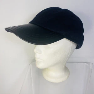 RARO Cappello Berretto Neiman Marcus TUTTO NERO in Pelle Regolabile - Foto 1 di 4