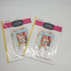 Hallmark Papier Wunder Bäckerei Süßigkeiten Pop Up Karte mit Umschlag GEBURTSTAG Karten - Bild 1 von 3