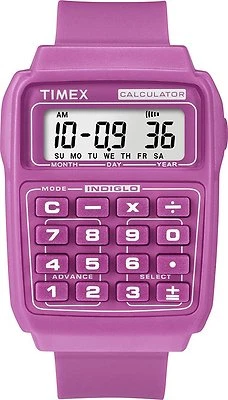 Timex Retro Abigail Pink Calculator Watch T2N238 RARE - Image 1 of 4