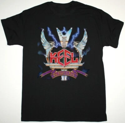 Keel Band THE RIGHT TO ROCK 1985 Shirt Classic Black Unisex S-5XL 1P0197