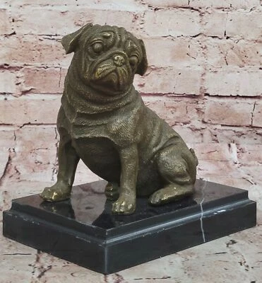 Escultura de bronce hecha a mano estatua animal bulldog inglés perro animal estatuilla Milo Foto 1 de 4