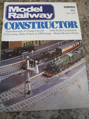 MODEL RAILWAY JUN 1977 CONSTRUCTOR GAINSBOROUGH O GAUGE LAYOUT LOCOMOTIVE - Image 1 of 3