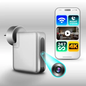 Home Mini Camera 4K WiFi Live View Night Vision No Glow Motion Alerts - Picture 1 of 7
