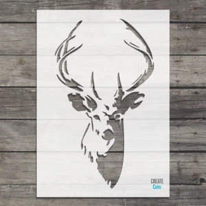 Deer STENCIL Stag Template Antlers Wall Art Painting Mylar Create Cuts Design  - Picture 1 of 4