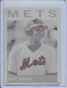 2013 Topps Heritage Minor League CORY VAUGHN 1/1 magenta plate Binghamton Mets