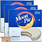 Individually Wrapped Single Decker Vanilla Moon Pies | 12 Count Box | Pack of 3