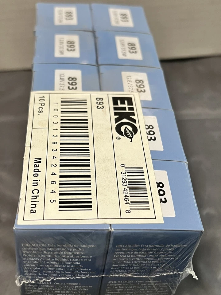 全新 Eiko 893 前雾灯 12V 37.5W 2.93A 灯泡 批量 10 件 — 第 1/4 张图片