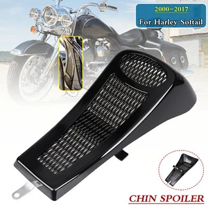Gloss Black Softail Classic Series Chin Spoiler For Harley Softail FLSTN Fatboy - Picture 1 of 14