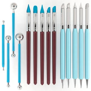 14 Pcs Silicone Clay Sculpting Tools Set Modeling Dotting Tool for Pottery - Picture 1 of 8