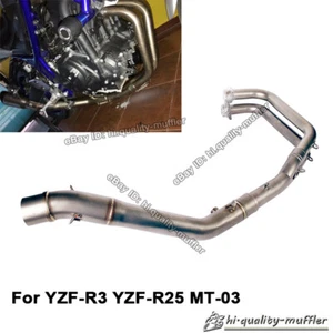 For Yamaha YZF-R3 YZF-R25 2014-2022 Motorcycle Full Exhaust System Connect Pipe - Picture 1 of 9