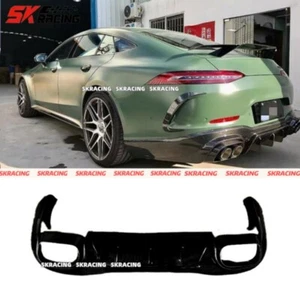 NEW Glossy Black Rear Bumper Diffuser For 2019-2023 Mercedes Benz GT43 GT50 GT53 - Picture 1 of 3