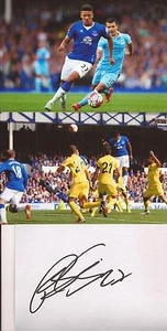 EVERTON * TYIAS BROWNING SIGNED 5.5X4 WHITE POSTCARD+2 FREE UNSIGNED PHOTOS+COA - Picture 1 of 1
