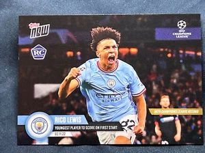 Rico Lewis RC Youngest to Score In 1st Start UCL Man City TOPPS NOW 62 FREE SHIP - Picture 1 of 5