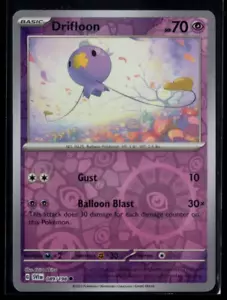Juego de cartas coleccionables Drifloon 089/198 común holograma inverso escarlata y violeta Pokémon casi como nuevo - Imagen 1 de 2