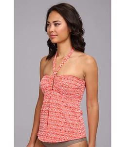 Jones New York Flyaway Bandini Top Naranja Geométrico Para Mujer Talla 8, 10 Totalmente NUEVO - Imagen 1 de 4