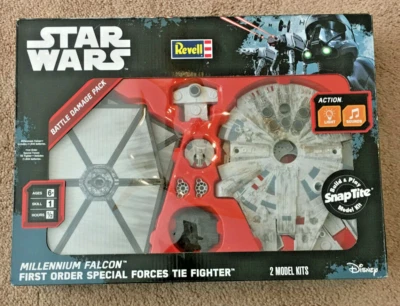 Star Wars Millennium Falcon First Order Tie Fighter SnapTite Model Kit Revell - Image 1 of 3