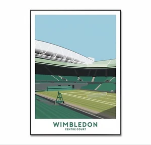 Poster tennis Wimbledon, Wimbledon 2024, stampa campo centrale, Grande Slam tennis - Foto 1 di 5