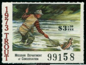 MO Trout 5 mint, NH, VF - Picture 1 of 1