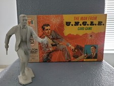 The Man From U.N.C.L.E. Lot Napoleon Solo Figure And Milton Bradley Card Game