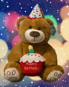 Brand New- Teddy Bear 10 inch- Cup Cake sings "Happy Birthday To You" NEW - Bild 1 von 2