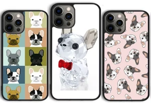 Cute French Bulldog Dog Chien Coque Cover Case For Iphone 16 Pro Max 15 14 13 12 - Photo 1 sur 7