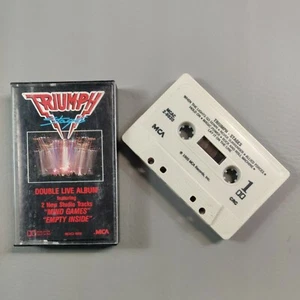 TRIUMPH - STAGES (DOUBLE LIVE ALBUM) Cassette Tape 1985 MCA Records Hard Rock - Picture 1 of 8