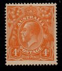 Australia 1915 4D Orange  Kgv Stamp Mnh Wmk 5 Sg.22