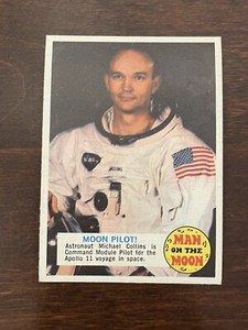 1969 Topps Man On The Moon #53B Moon Pilot Michael Collins Rookie Card RC