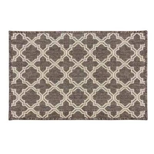 Kitchen Floor Area Rug Mat 66cm x 120cm Rubber Back Moroccan Grey Brown W71 9992 - Picture 1 of 1