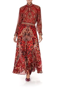 Camilla M 12AU/8US Pleated Full Hem Skirt Slave To The Rhythm Never Worn $799 - Picture 1 of 24