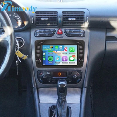 Android 15 Carplay Autoradio GPS Für Mercedes Benz C/CLK/G Klasse W203 W209 W639 - Bild 1 von 4