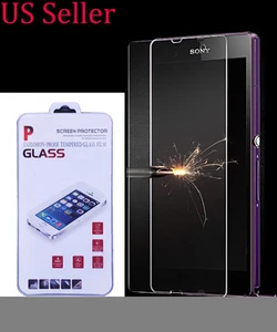 TEMPERED GLASS SONY XPERIA Z L36H L36i C6606 C6602 SCREEN PROTECTOR FILM - Picture 1 of 2