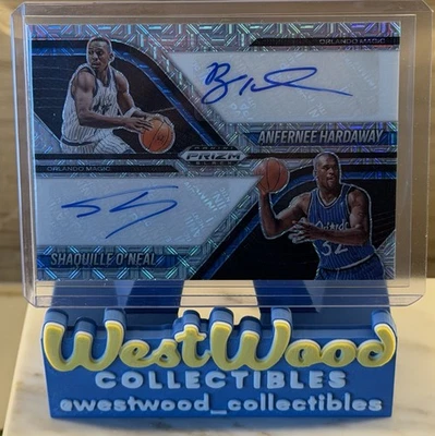 Panini 2024-25 Prizm Negro Anfernee Hardaway Shaquille O’Neal Doble Auto Mojo/25 Foto 1 de 2