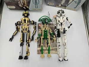 Lego Technic Star Wars set 8007 C-3P0 8008 Storm Trooper 8000 Pit Droid Built - Picture 1 of 21