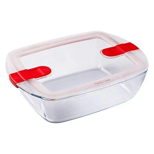 Contenitore alimenti Teglia Pyrex Frigo Forno Chiusura Ermetica 23x15 TN 6979