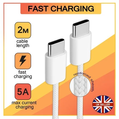 ORIGINAL iPhone 15 16 17 Pro Max iPad Charger Type C - C Cable Fast Charging 2M - Image 1 of 4