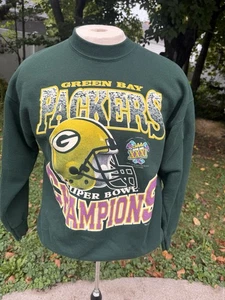 RARA Felpa Vintage 1997 Autentica Green Bay Packers Super Bowl XXXI Champions - Foto 1 di 3