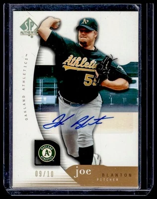 2005 Upper Deck SP Collection Joe Blanton Auto Signature 52 Athletics #/10 - Image 1 of 2