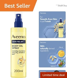 Hypoallergenic 200ml Oat Body Oil Spray – Perfect for Dry & Sensitive Skin - Picture 1 of 9