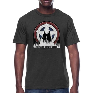 Men's Marvel The Falcon and The Winter Soldier Graphic T-Shirt Tee Charcoal Heat - Picture 1 of 1