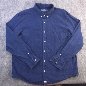 Vineyard Vines Slim Fit Murray Hemd XL Blau Micro Polka Dot Langarm Knopf - Bild 1 von 7