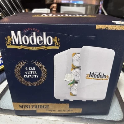 Modelo 6 Can 4 Liter Capacity Mini Cooler Refrigerator White 120v - Image 1 of 4